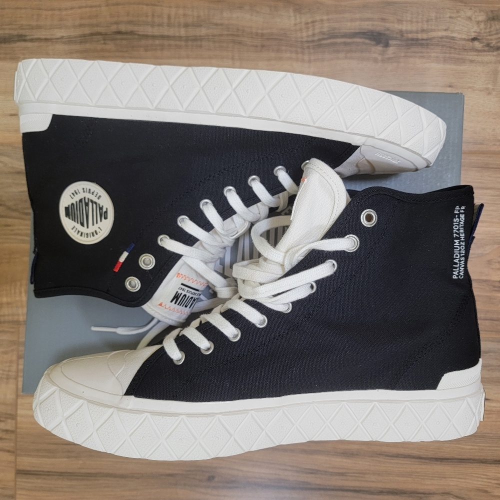 PALLADIUM, PALLA ACE CANVAS MID BLACK, Palladium, size US 10.5